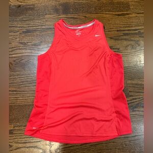 Red Nike running top. Dri-fit. Women’s large.